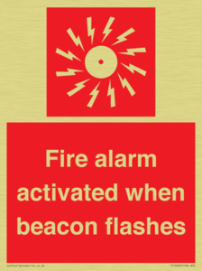 Fire alarm activated when beacon flashes